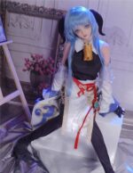 Amaya 動漫風藍髮牛角性感女魔王 超柔軟TPE身體仿真性愛娃娃 145 cm (附衣服和頭飾) - 矽膠手感