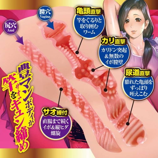 男用玩具 - A-One 二穴絕頂 豐滿人妻雙穴自慰器