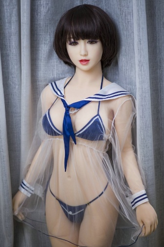JK制服風格首選：Bernadine 日系纖瘦身型水手服性感短髮女孩 附口交超柔軟TPE仿真性愛娃娃 148 cm (當日發貨)