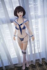 實體娃娃 - Bernadine 日系纖瘦身型水手服性感短髮女孩 附口交超柔軟TPE仿真性愛娃娃 148 cm