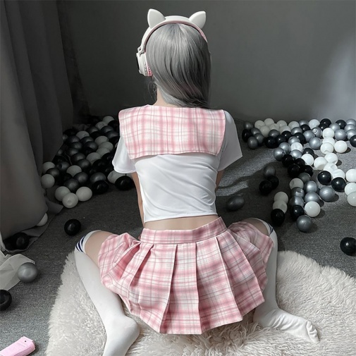性感睡衣 - Costume Garden GB-608 女學生制服 M - 粉紅色