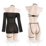 Costume Garden GB-716 穿戴式束帶 附網狀長袖外衣及單邊吊襪帶 - 誘惑曲線