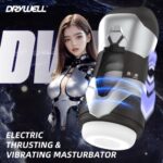 Drywell Dva 抽插式電動飛機杯 - 深灰色 - 仿真觸感