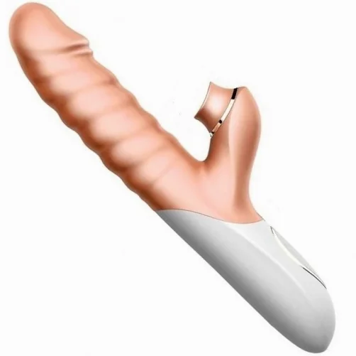 Erocome 仙后座 伸縮啜吸震動棒 - 肉色