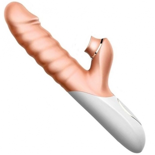 比 Lelo 更矽膠名器？Erocome 仙后座 伸縮啜吸震動棒 - 肉色 實測對比