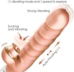 Erocome 仙后座 伸縮啜吸震動棒 - 肉色 - 酥麻快感