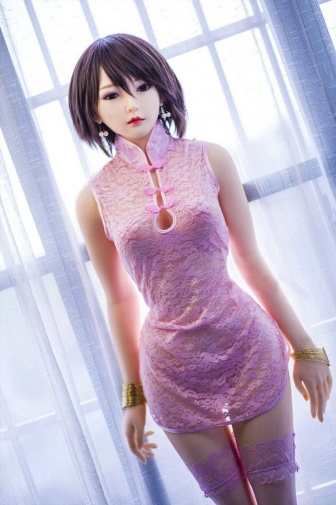 實體娃娃 - Evelyn 日系纖瘦身型古典大氣短髮女孩 附口交超柔軟TPE仿真性愛娃娃 148 cm