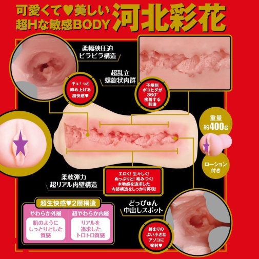 男用玩具 - EXE Japanese Real Hole 生 河北彩花自慰器