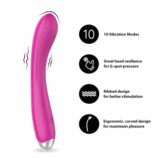 KIKO G-Force Powerful G-Spot Vibrator - Rose Red