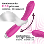 KIKO G-Force Powerful G-Spot Vibrator - Rose Red - 情趣震動