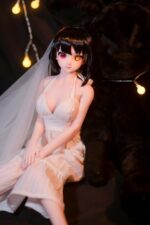 實體娃娃 - Kurumi 異色瞳迷你動漫白滑蘿莉 柔軟矽膠身體仿真性愛娃娃 60cm (乙烯基頭)