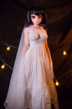 Kurumi 異色瞳迷你動漫白滑蘿莉 柔軟矽膠身體仿真性愛娃娃 60cm (乙烯基頭) - 矽膠手感