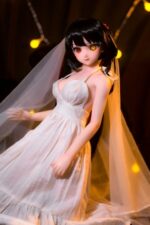 真實膚質 - Kurumi 異色瞳迷你動漫白滑蘿莉 柔軟矽膠身體仿真性愛娃娃 60cm (乙烯基頭)