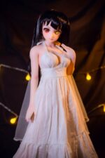 Kurumi 異色瞳迷你動漫白滑蘿莉 柔軟矽膠身體仿真性愛娃娃 60cm (乙烯基頭) - 立體構造