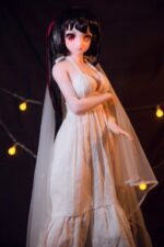 Kurumi 異色瞳迷你動漫白滑蘿莉 柔軟矽膠身體仿真性愛娃娃 60cm (乙烯基頭) - 虛擬情人