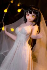 香港現貨極速發貨 - Kurumi 異色瞳迷你動漫白滑蘿莉 柔軟矽膠身體仿真性愛娃娃 60cm (乙烯基頭)