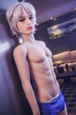 陪伴玩偶 - Kyle 薄肌運動系 初熟嬌小白髮小狼狗 超柔軟TPE仿真性愛娃娃 160 cm