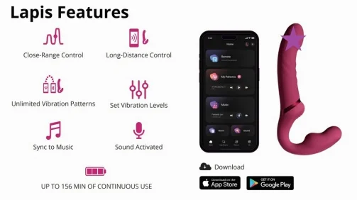 陰蒂吸吮口真空細節 - Lovense Lapis 免束帶穿戴式仿真陽具震動棒