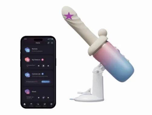 陰蒂吸吮口真空細節 - Lovense Spinel 可APP控推撞抽插加熱式按摩棒手持/吸啜底盤