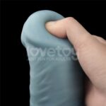 Lovetoy 11吋抽插式震動仿真陽具 - 藍色 - 酥麻快感