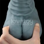 私密玩具 - Lovetoy 11吋抽插式震動仿真陽具 - 藍色