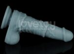 高潮體驗 - Lovetoy 11吋抽插式震動仿真陽具 - 藍色