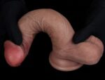 兩性情趣 - Lovetoy 7.5" 雙層構造仿真陽具 - 啡色