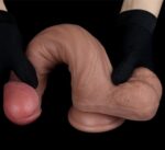 Lovetoy 9" 雙層構造仿真陽具 - 啡色 - 私密好物