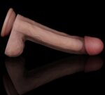 香港現貨極速發貨 - Lovetoy 9" 雙層構造仿真陽具 - 啡色