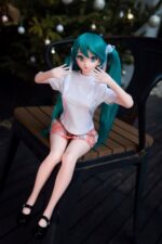 真實膚質 - Miku 迷你可愛動漫苗條蘿莉 超柔軟矽膠身體仿真性愛娃娃 60cm (乙烯基頭)