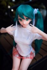 陪伴玩偶 - Miku 迷你可愛動漫苗條蘿莉 超柔軟矽膠身體仿真性愛娃娃 60cm (乙烯基頭)