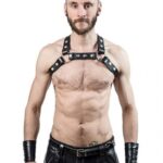 [束縛感配件] Mister B 皮革 X 型背帶 穿戴式束帶- 黑色 - L/XL - JoyToy 香港 正品