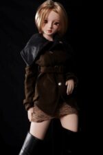 Miyabi 迷你清純動漫苗條蘿莉 超柔軟矽膠身體仿真性愛娃娃 60cm (乙烯基頭) - 矽膠手感