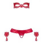 Obsessive Hetea 3件套裝 - 紅色 - S/M - 火辣穿搭