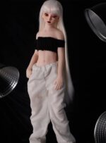 Saki 迷你妖精貧乳蘿莉 超柔軟矽膠身體仿真性愛娃娃 55cm (乙烯基頭) - 立體構造