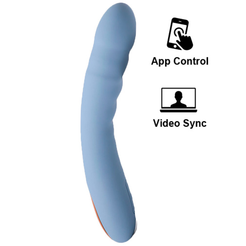 SVAKOM Ava Neo APP 智能遙控 抽插式震動棒 - 粉藍色：專業App 搖控震蛋系列 (智能手機控制)