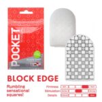 男用玩具 - Tenga 口袋型自慰套 方磚紋 - 黑/紅色