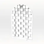 易清洗內膽拆解圖 - Tenga 口袋型自慰套 方磚紋