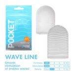 男用玩具 - Tenga 口袋型自慰套 - 波紋曲線 白/藍