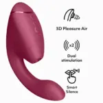Womanizer Next DUO 3D陰蒂吸啜及G點按摩器 - 暗粉