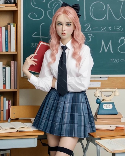 白人性愛娃娃首選：Yoshie 纖瘦純情歐美粉髮女孩 超柔軟TPE仿真性愛娃娃 158 cm (矽膠頭) (當日發貨)