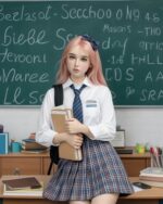 Yoshie 纖瘦純情歐美粉髮女孩 超柔軟TPE仿真性愛娃娃 158 cm (矽膠頭)：圖片 4