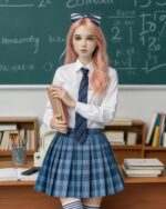 香港現貨極速發貨 - Yoshie 纖瘦純情歐美粉髮女孩 超柔軟TPE仿真性愛娃娃 158 cm (矽膠頭)