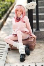 Youra 日式動漫風纖瘦純情粉髮少女 超柔軟TPE身體仿真性愛娃娃 138 cm - 虛擬情人