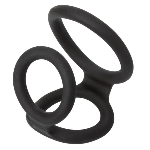 成人用品 - CEN Maximizer 三重陰莖環 - 黑色