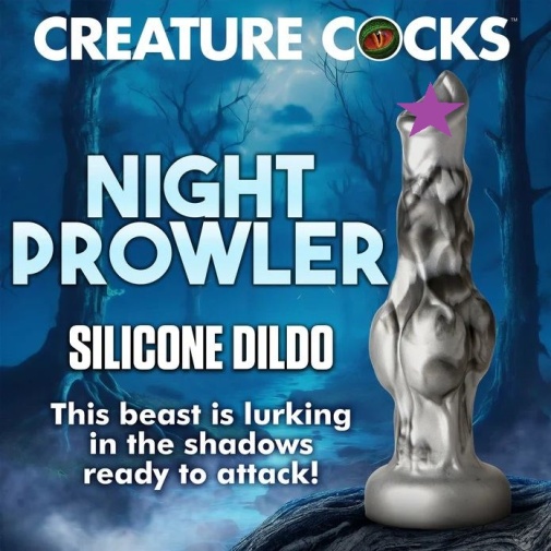 成人用品 - Creature Cocks Night Prowler 夜間徘徊者仿真陽具 中碼 - 灰色