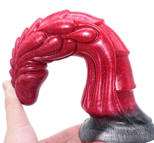成人用品 - FAAK 麒麟動物假陽具 - 鮮紅色
