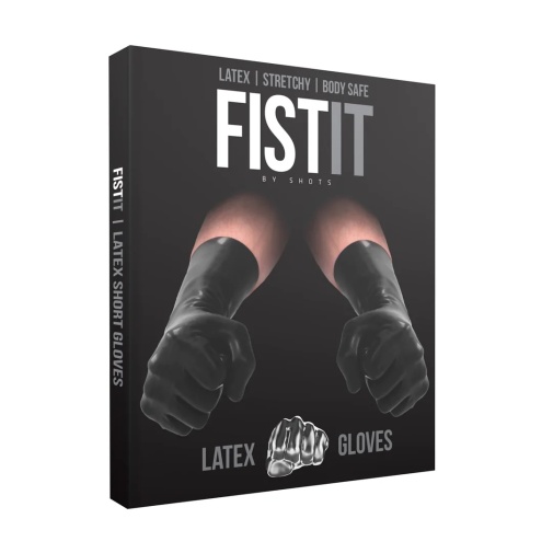 成人用品 - Fist It 拳交用乳膠護手手套 - 黑色