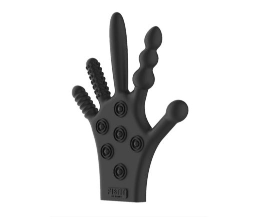 成人用品 - Fist It 高刺激手套 - 黑色