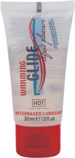 【水溶性肛門潤滑劑】Hot Glide Liquid Pleasure 溫感水性潤滑劑 - 30ml 官方授權